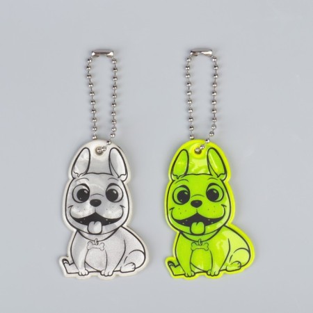 The reflective element "bulldog", bilateral, 3.6 × 5.7 cm, color mix-4