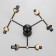 The base for the chandelier loft 6x60W E14 is black