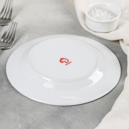 Board ceramic dessert shade "Marble", d = 19 cm, pink color-2