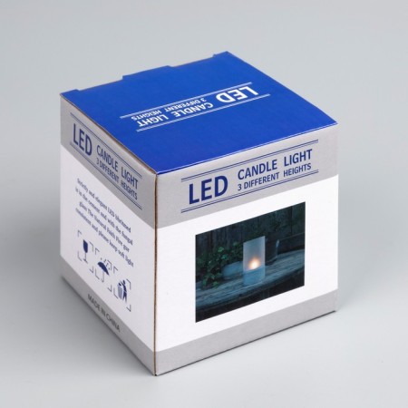 LED candle matte, 10 × 10 × 10 cm, plastic, glass, AAX2 batteries (not complete), glow warm white-3
