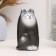 Piggy bank "Cat Murzik" black and white, 15 cm