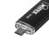 Flash drive Mirex Smart Black, 16 GB, USB2.0, USB/microUSB, th he is up to 25 mb/s, pake up to 15 Mb/s, black