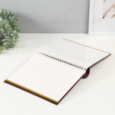 Photo album magnetic 30 sheets 23x28cm "plain brown"-4