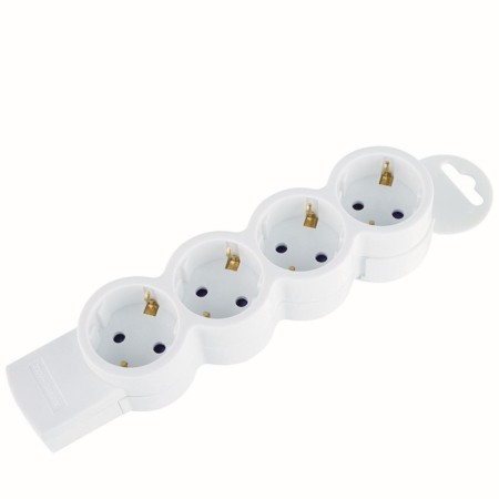 Plastic outlet, Quick Fix, 4 nests with/s curtains 3680W 16a ip20 white 32020 5-1