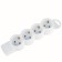 Plastic outlet, Quick Fix, 4 nests with/s curtains 3680W 16a ip20 white 32020 5