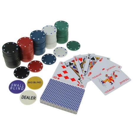 Poker, set for the game (maps 2 decks, chips 200 pcs.), Without a face value, 60 x 90 cm-3