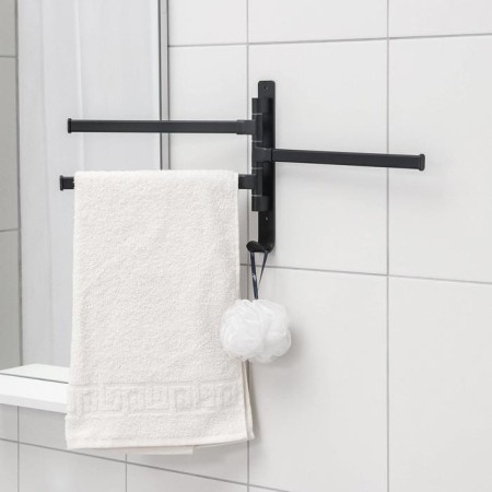 Loft towel holder, 3 knitting needles, black color