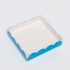 Box for cookies, blue, 15 x 15 x 3 cm