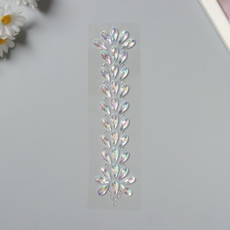 Stick plastic rhinestone "Fountain" silver 25x8.5 cm-1