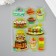 Silicon sticker on the glass phosphorus "Sweets" 20x16 cm