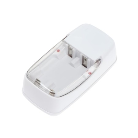 Charger for two AA AA or AAA CHR-57, a folding fork, charge strength 180 mA, white