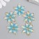 Decor for creativity plastic "Crystal flower" Blue 3x3 cm