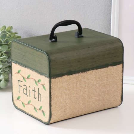 Cardboard Cardboard chest "Sheep under the stars" set 2 pcs 22x17x17.6 19x14.2x14.7 cm-4
