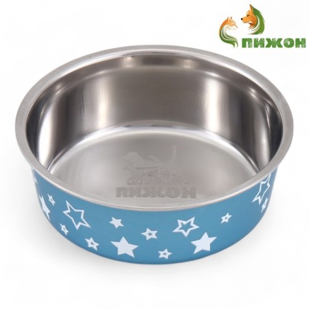 Bowl with silicone base "star", blue, 300 ml