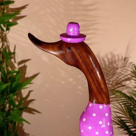 Сувенир "Утка в сиреневом" дерево 60 см-4