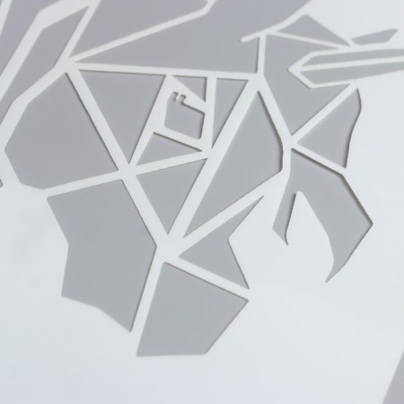 Plastic stencil "Geometry. Unicorn" 29.7x21 cm-1