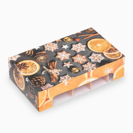 The box is folding, under 5 eclairs “tangerines”, 25.2 x 15 x 6.6 cm-8