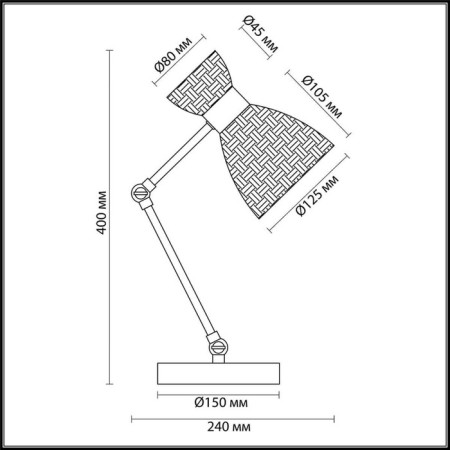 Jackie 1x40W desktop E14 bronze-1
