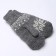 Women's woolen mittens "snowflake", gray color, size 20-22