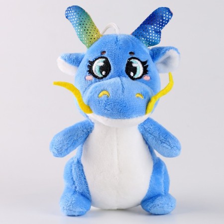 Soft toy "Blue Dragon", with antennae, 10 cm-1