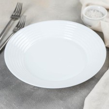 Deep plate Luminarc Harena asean, D = 23 cm, glass -ceramic, white color