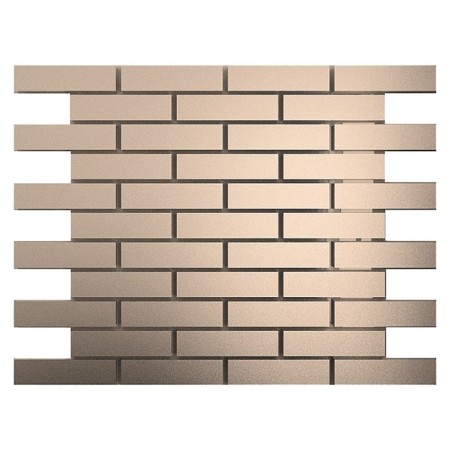 Mirror mosaic "bronze" matte with a chip 80x25 mm