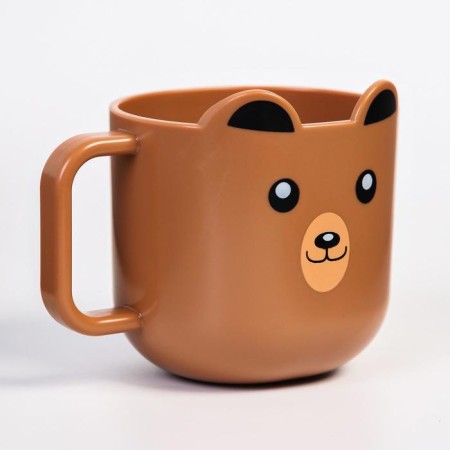 Children's mug 260 ml., "Bear", brown color-1