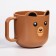 Children's mug 260 ml., "Bear", brown color