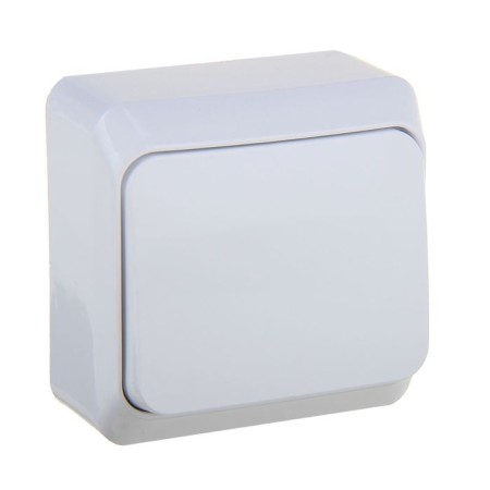 SE switch SE "Etude", 10 A, 1 key, IP20, invoice, white, BA10-001b