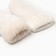 Women's mittens minku, white color, 26 cm