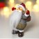 Polystone souvenir "Santa Claus in the jumpsuit with a bear cub" 8x6.7x4.7 cm