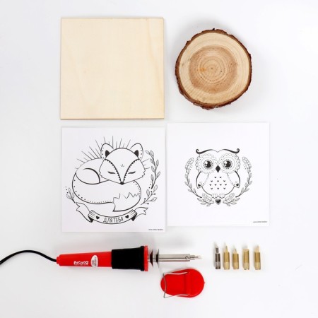 Set for burning and painting on wood "for you"-3