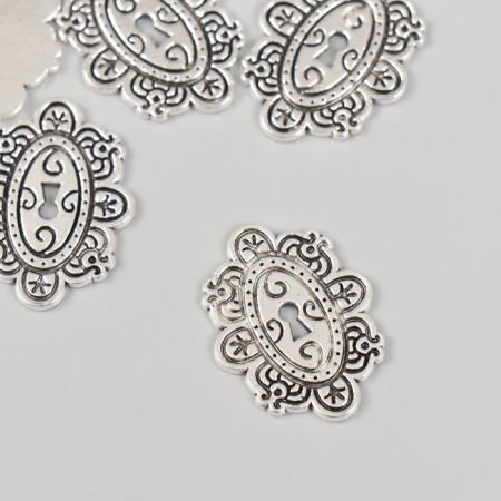 Decor Metal for creativity "Patterned keyhole" 2.5x1.9 cm