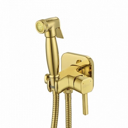 LEMARK SOLO LM7165G bidetor, single -leaf, without spout, watering can, gold