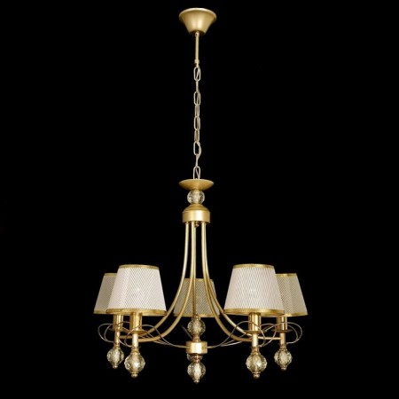 Ceiling light Gerhort G11084/5FGD+CPGD WT, 5x40W, E14, 100x75x75 cm, gold color