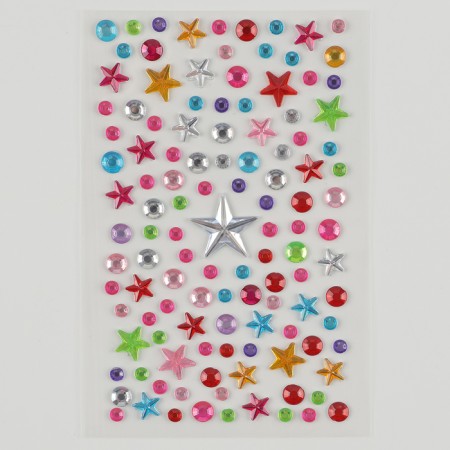 Application with rhinestones for children "Cosmos", a set for creativity, A5-4