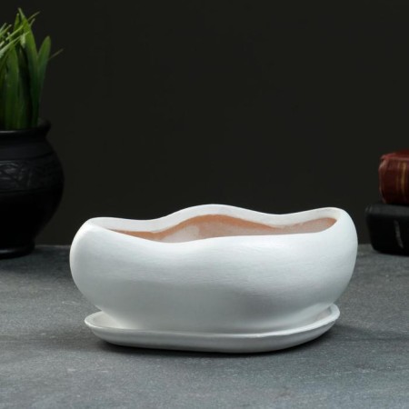 Bonsai Pot Small White, 0 6 l/ 14x18cm-2