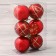 Set of balls plastic D-5 cm, 6 pcs "Lightning Disco" Red Red