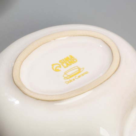Ceramic “sea shell” saucer, 8.5 x 15 cm., White color-4