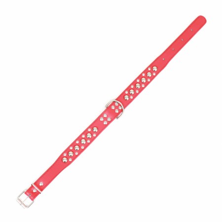 Collar "Sirius", leatherette with rivets, 56 x 3 cm, Osh 42-52, red-3