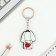 Acrylic key -keychain "Bunny", 3.5 x 10 cm
