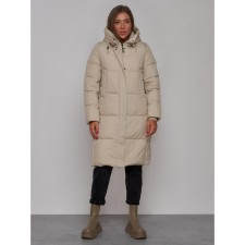 Coat insulated winter female, size 50, beige color