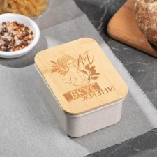 Container with a bamboo cover 