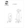 ST LUCE table lamp. SL1189.404.01. Beata. 1x60 W, E27, 25x25x70 cm, black color