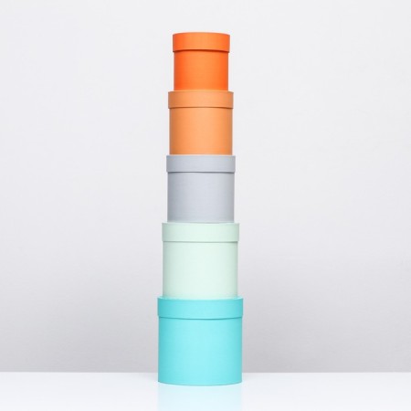 A set of round boxes 5 in 1, "Silence" 5V1 20x20-14x14-2
