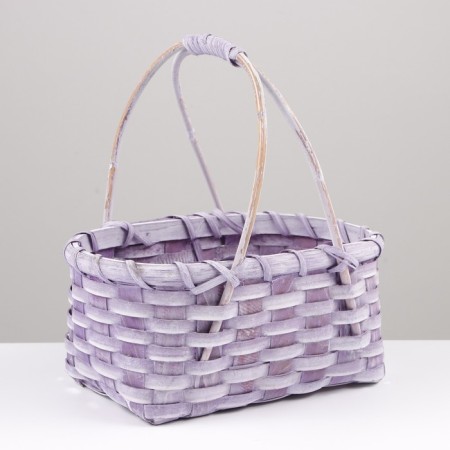 Wicker basket, 24x10.5x34 cm, lilac-1