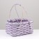 Wicker basket, 24x10.5x34 cm, lilac