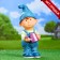 Garden figure "Boy-Gnom with a watering can" 13x13x33cm