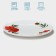 Pile plate “velvet rose”, d = 15 cm, glass ceramic, white color