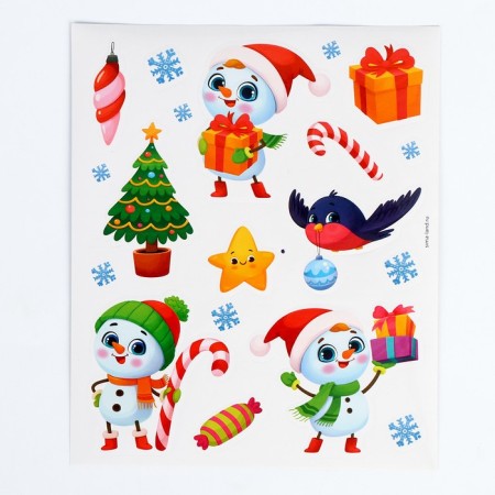 New Year's set for creativity. Creative workshop "New Year! Snowman with a gift "-3